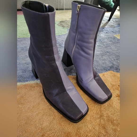 Alohas Purple/Lavendar Two Tone Ankle Boots - Picture 6 of 8